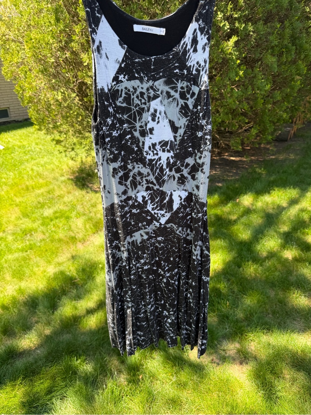 Bailey 44 Black and White Abstract knee length Dress